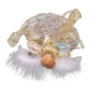 12" Battery-Operated Fiber Optic Gold Angel Tree Topper with Color Changing LED Lights