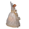 14" Animated Fiber-Optic Ivory and Gold Angel Tree Topper