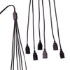 6' USB Power Extension Cord+™ With Black Wire, Adapter & 6 Ports