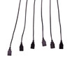 6' USB Power Extension Cord With Black Wire, Adapter & 6 Ports