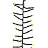 16' 480L Pure White & Warm White Multifunction 5MM LED Green Wire Cluster Garland + Remote