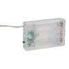 34.8' Battery Operated 100L Warm White Superbright LED Iridescent Tinsel Garland