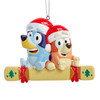 Bluey™ & Bingo In Santa Hats Ornament For Personalization