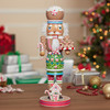 16" Gingerbread With Candy Cane Nutcracker