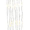 16.3' Battery Operated 50L Warm White Superbright LED Silver Wire Light Set In PDQ