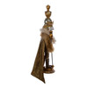 17" Hollywood Nutcrackers™ Gold King With Fuzzy Cape Nutcracker