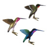 Noble Gems™ Glass Clip-On Multicolor Hummingbird Ornaments, 4 Assorted
