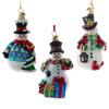 Noble Gems™ Glass Snowman With Scarves Ornaments, 3-Piece Set