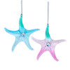 Pink and Blue Starfish Ornaments, 2 Assorted