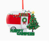 "Happy Campers" Red & White Camper Ornament