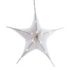 26“ Battery Operated Silver Metallic Foldable 3D Star Ornament
