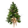 26"Battery Operated Pre-Lit Warm White LED Pinecone Wall Tree
