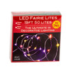 16.3' Battery Operated 50L Multicolor Fairy LED Green Wire Light Set In PDQ
