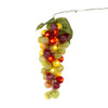 8“ Battery Operated 20L Warm White LED Single Cluster Green & Burgundy Grape Cluster Light