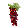 8" Battery Operated 20L Warm White LED Single Cluster Burgundy Grape Light