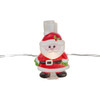 7' Battery Operated 15L Santa, Snowman & Christmas Tree Fairy Clip Lights In PDQ, 3 Assorted