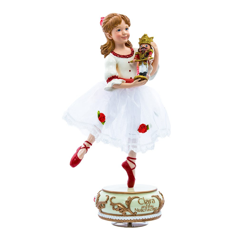 11.5“ Musical Clara With Nutcracker Table Piece