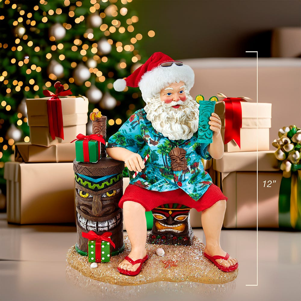 12“ Fabriché™ Tiki Beach Santa