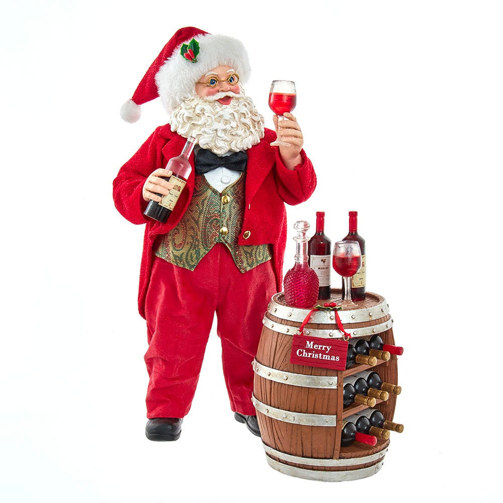 10.5“ Fabriché™ Wine Tasting Santa, 2-Piece Set