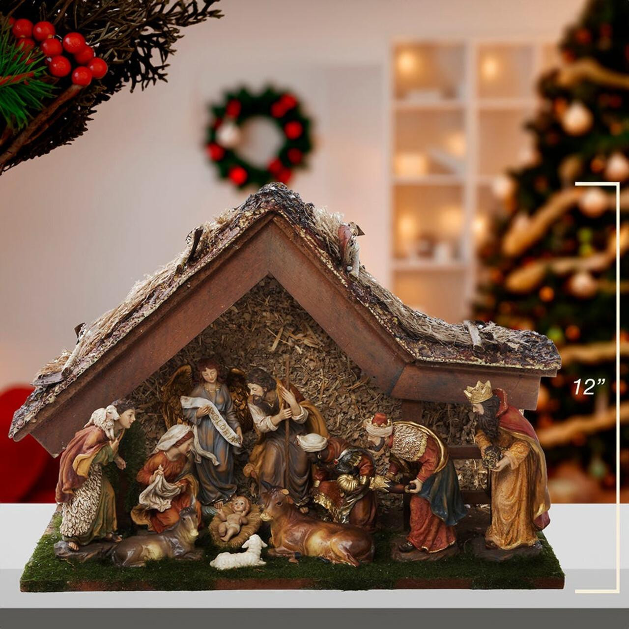 季節・年中行事 木製 手彫り キリスト降誕 クリスマス 人形 12個 KURT 