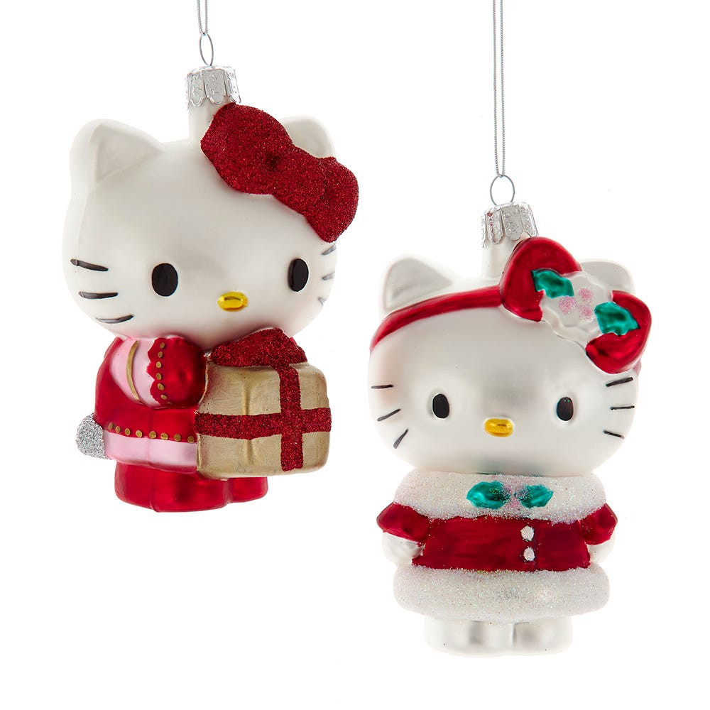 Glass Hello Kitty Ornament