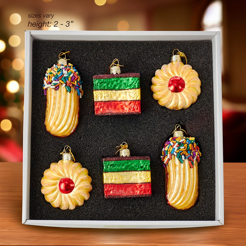 Noble Gems™ Cookie Glass Ornament Set, 6-Piece Box Set