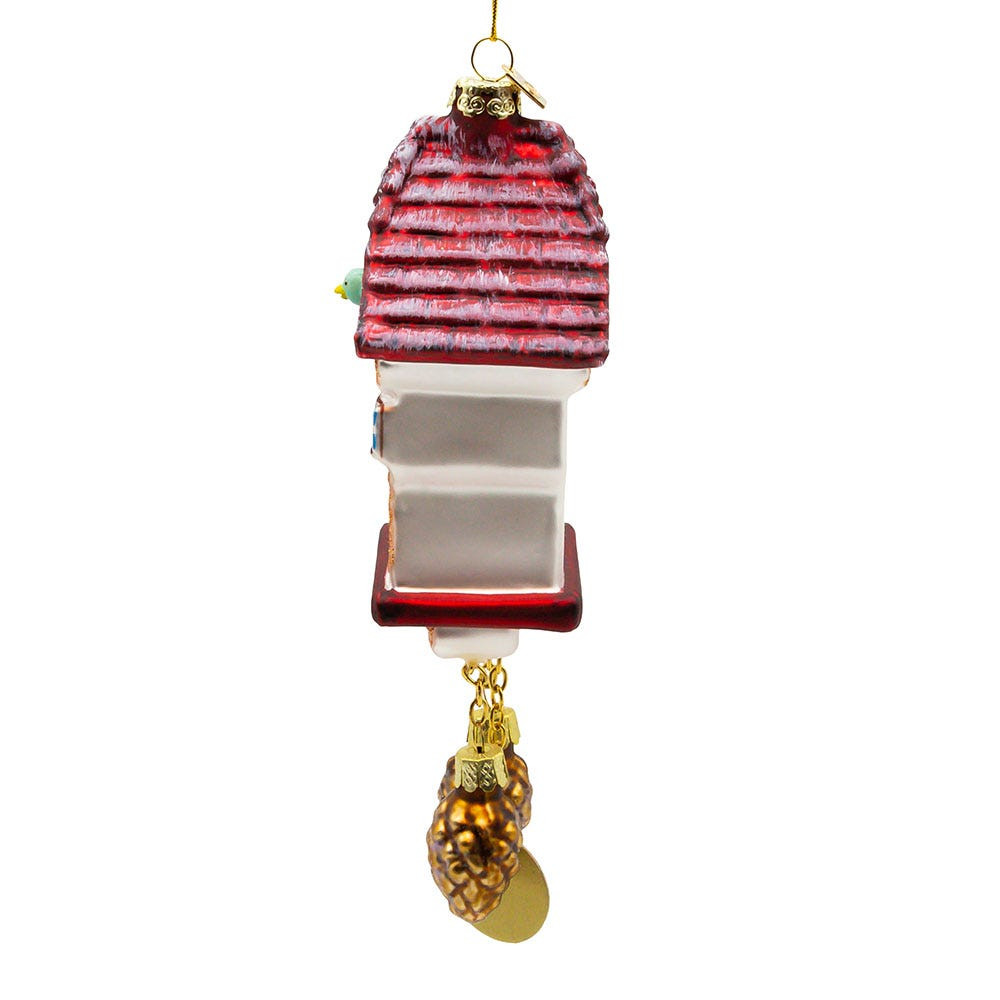 Kurt S. Adler Noble Gems Glass Ornament for Christmas Tree - Dachshund in the Christmas