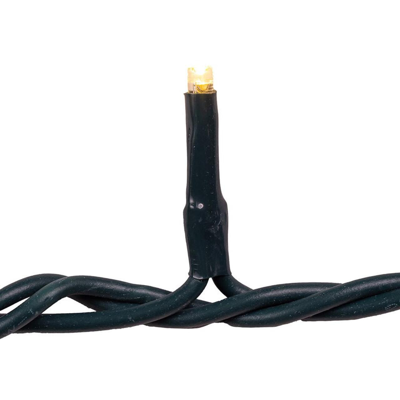49.8' UL 300L Warm White LED Green Wire Jingle Bright™ Light Set