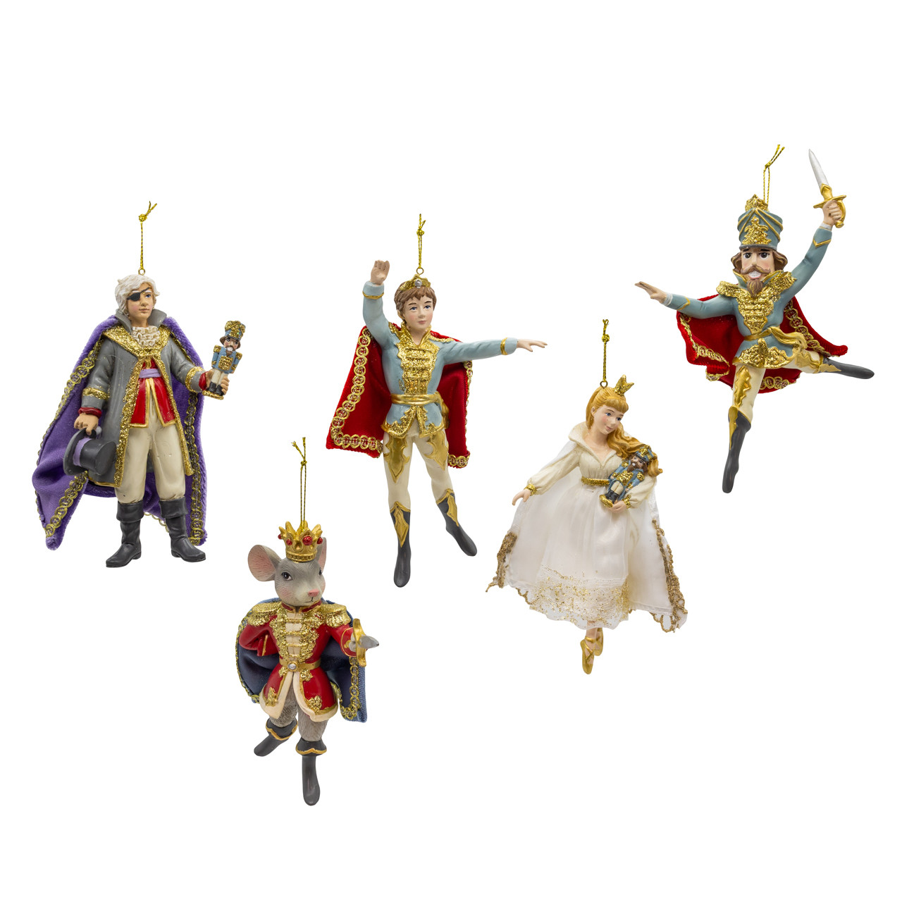 The Nutcracker Suite Ballet Ornament Set, 5-Pieces