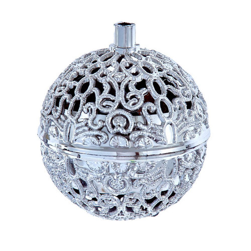 Battery-Operated Silver Chirping Bird With Sensor Ornament