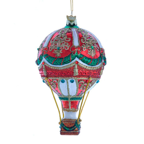 Bellissimo Glass Hot Air Balloon Ornament