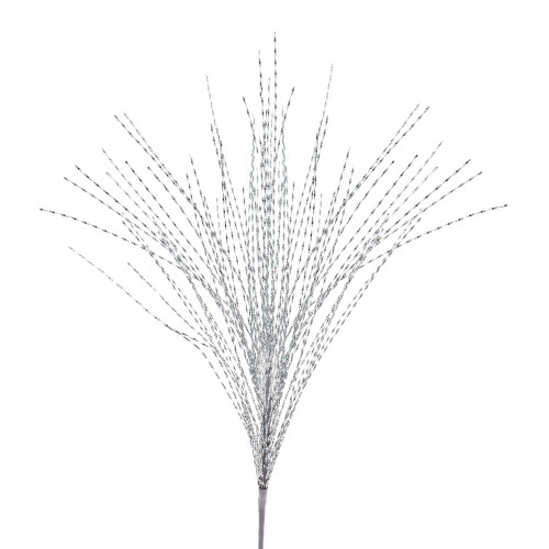 Metallic Silver Grass Spray