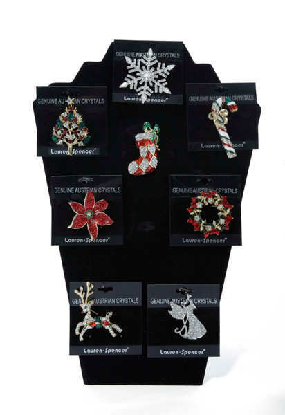Crystal Pin Assortment, 6 Assorted