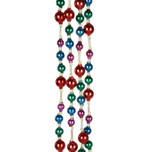 Multicolored Beaded Glass Garland