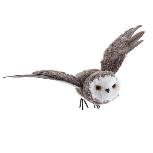 Brown Flying Owl Ornament