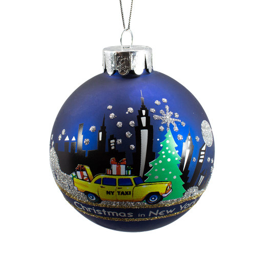 New York City Glass Ball Ornament