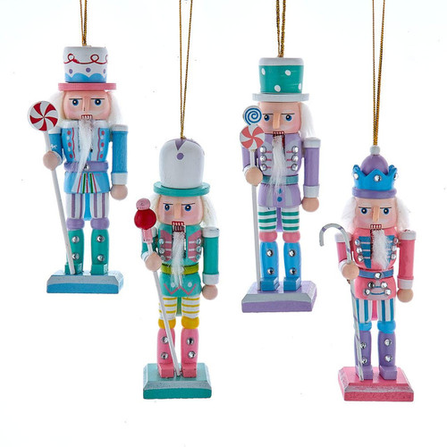 5“ Pastel Nutcracker Ornaments, 4 Assorted