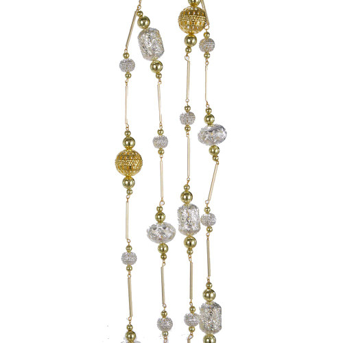 Silver and Gold Metal Beaded Garland