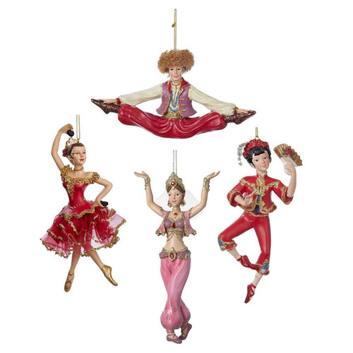 Nutcracker Suite International Dancer Ornaments, 4 Assorted