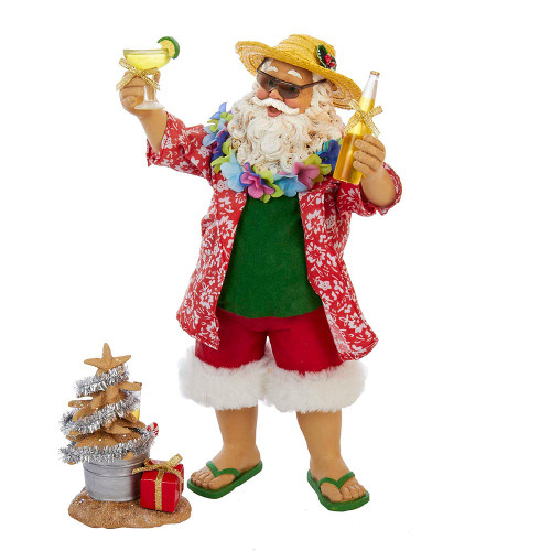 10“ Fabriché™ Beach Santa, 2-Piece Set