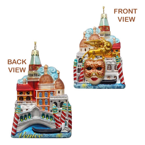 Venice Cityscape Glass Ornament