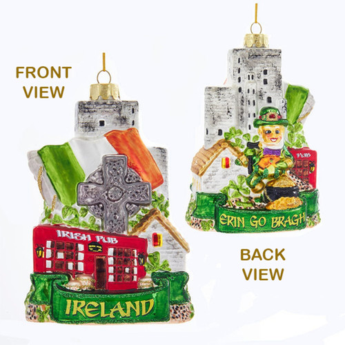 Ireland Cityscape Glass Ornament