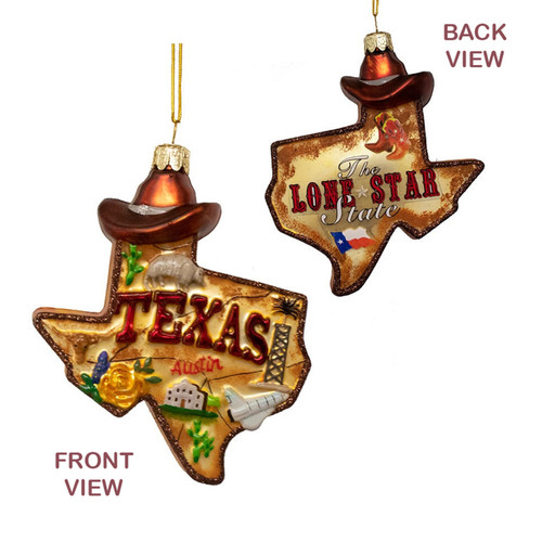 Glass Texas Ornament