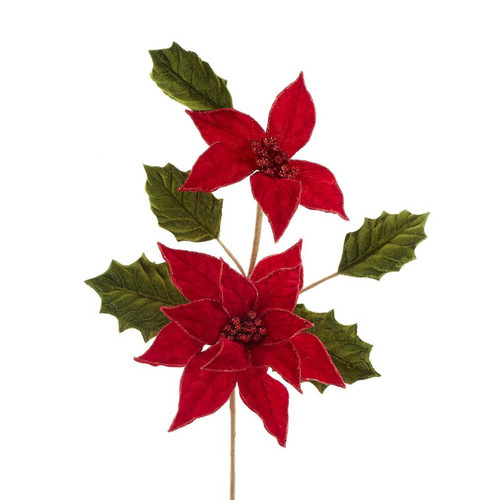 Holly & Poinsettia Pick