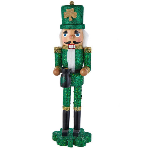 15“ Irish Nutcracker On Shamrock Base