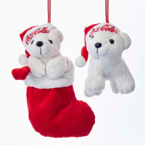 Coca-Cola® Plush Bear Ornaments