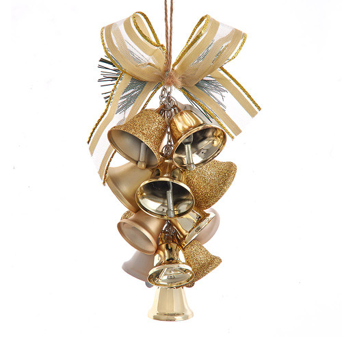 Ivory and Gold Cluster Bell Ornament
