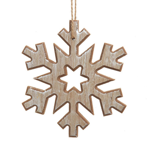 Small Wooden Christmas Snowflake Ornament