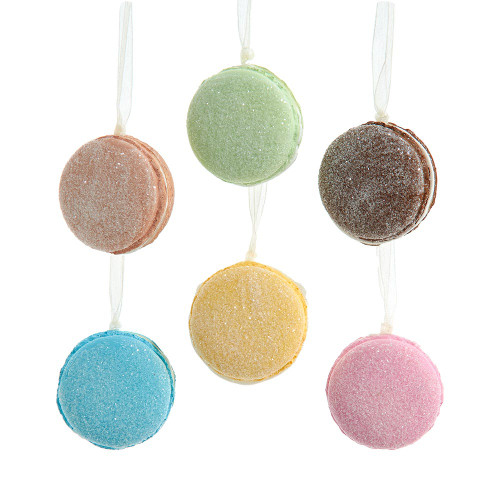 Colorful Macaron Ornaments, 6-Piece Box