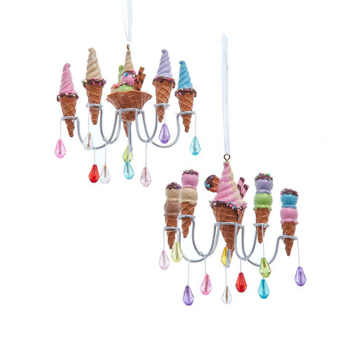Chandelier Ice Cream Ornaments, 2 Assorted